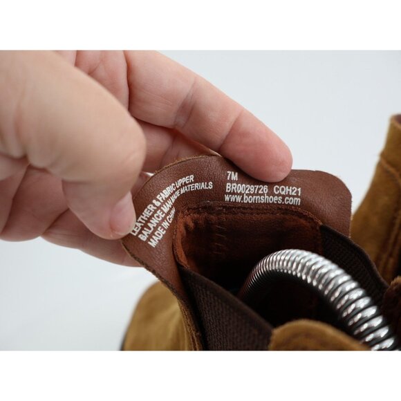 Born Women's Laney Chelsea Boot Size 7 Brown Leather Block Heel Pointed Ankle - Picture 7 of 14